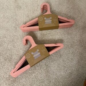 NWT Set of Pink Wheat Straw Kids Hangers